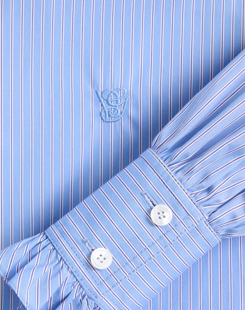Camisa clássica de popeline com listras