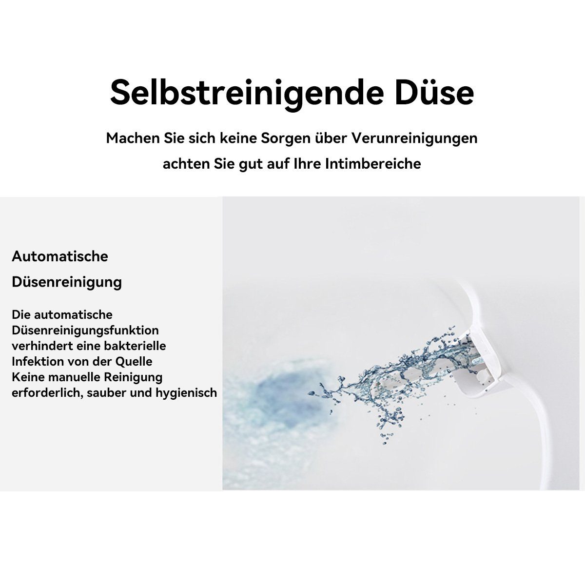 Hikeren Bidet, 2Modi,selbstreinigende 2Düsen,Lochabstand: 84-196 mm