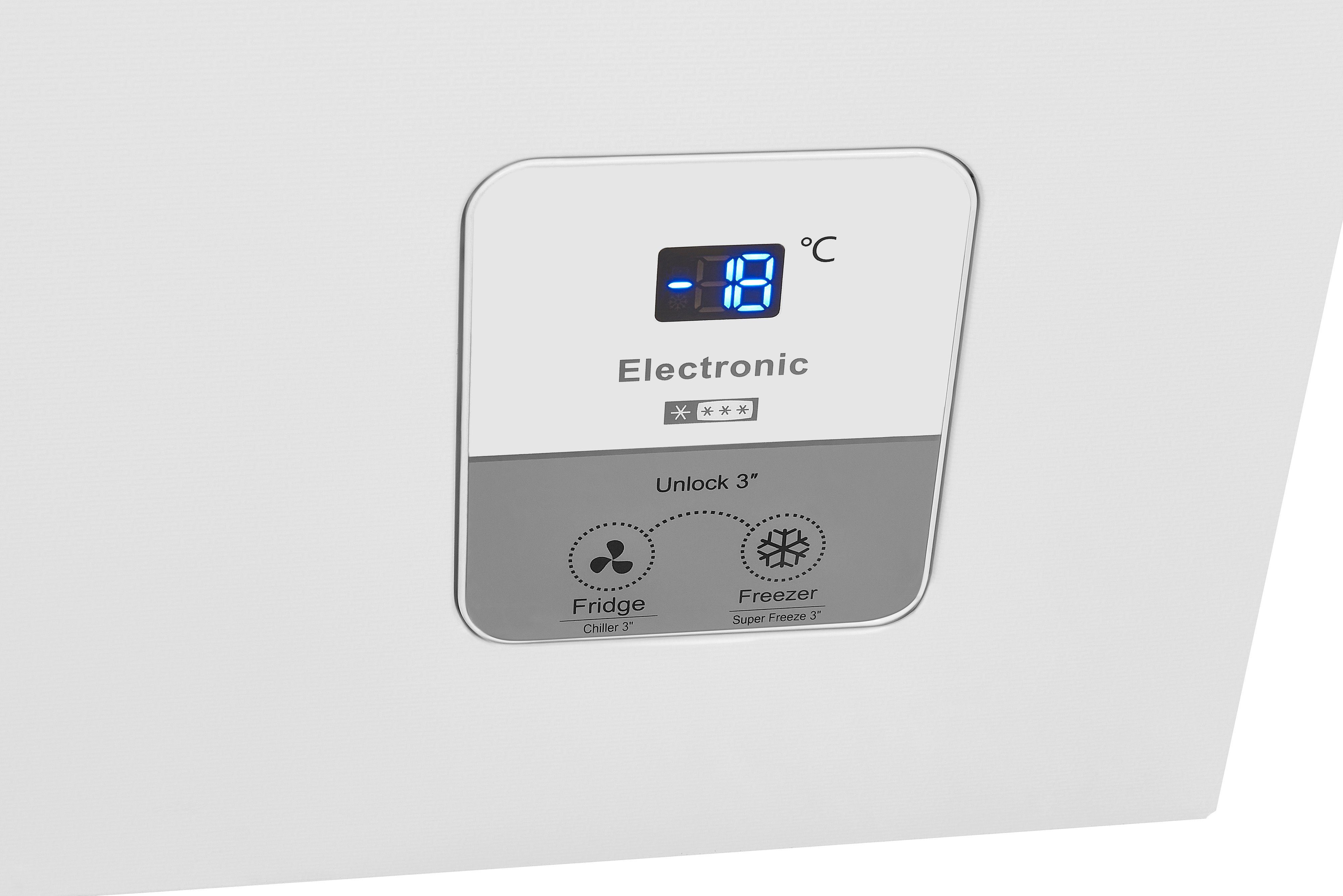 exquisit Gefriertruhe GT200-HE-010E, 89.1 cm breit, 182 l, Gefriertruhe mit digitaler Steuerung