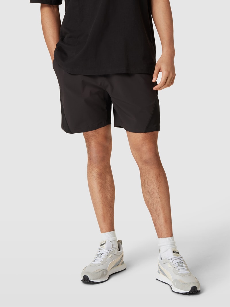 Shorts mit Label-Print Modell 'Woven' in schwarz