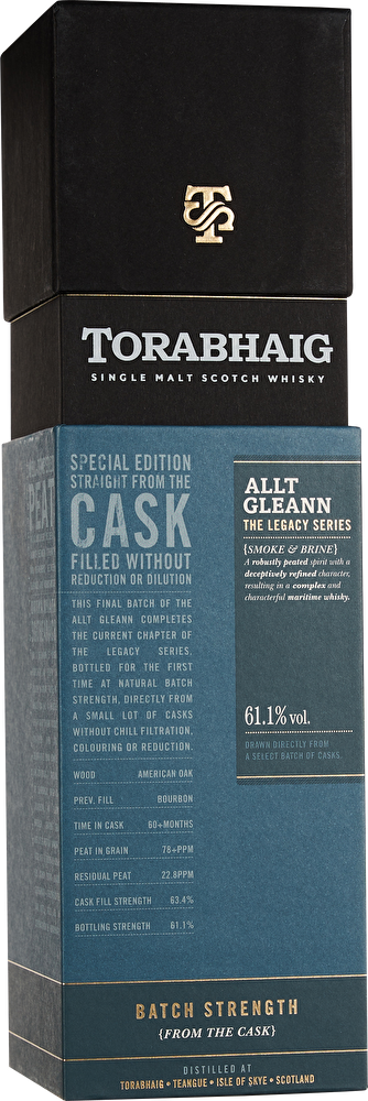 Torabhaig Scotch Whisky Single Malt The Legacy Series Allt Gleann Batch Strength 0,7 Liter im Geschenkkarton
