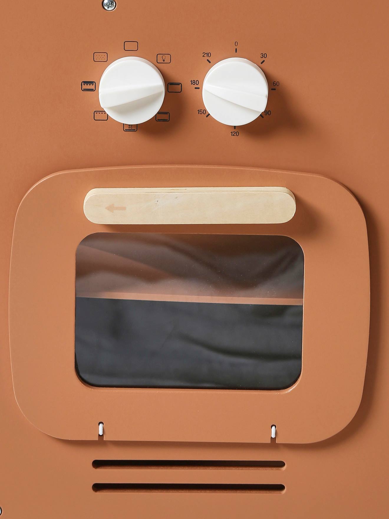 Vertbaudet Retro-Spielküche, Küche aus Holz FSC - karamell