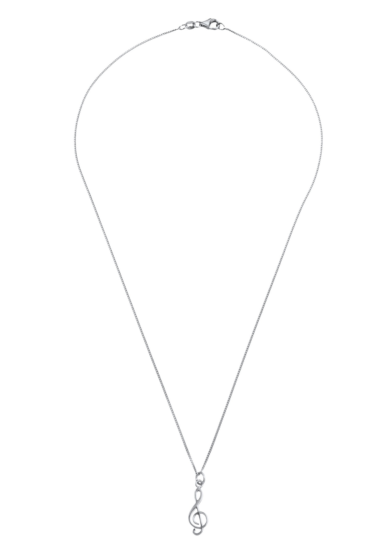 Symbol klucza wiolinowego Elli dla kobiet ze srebra próby 925
