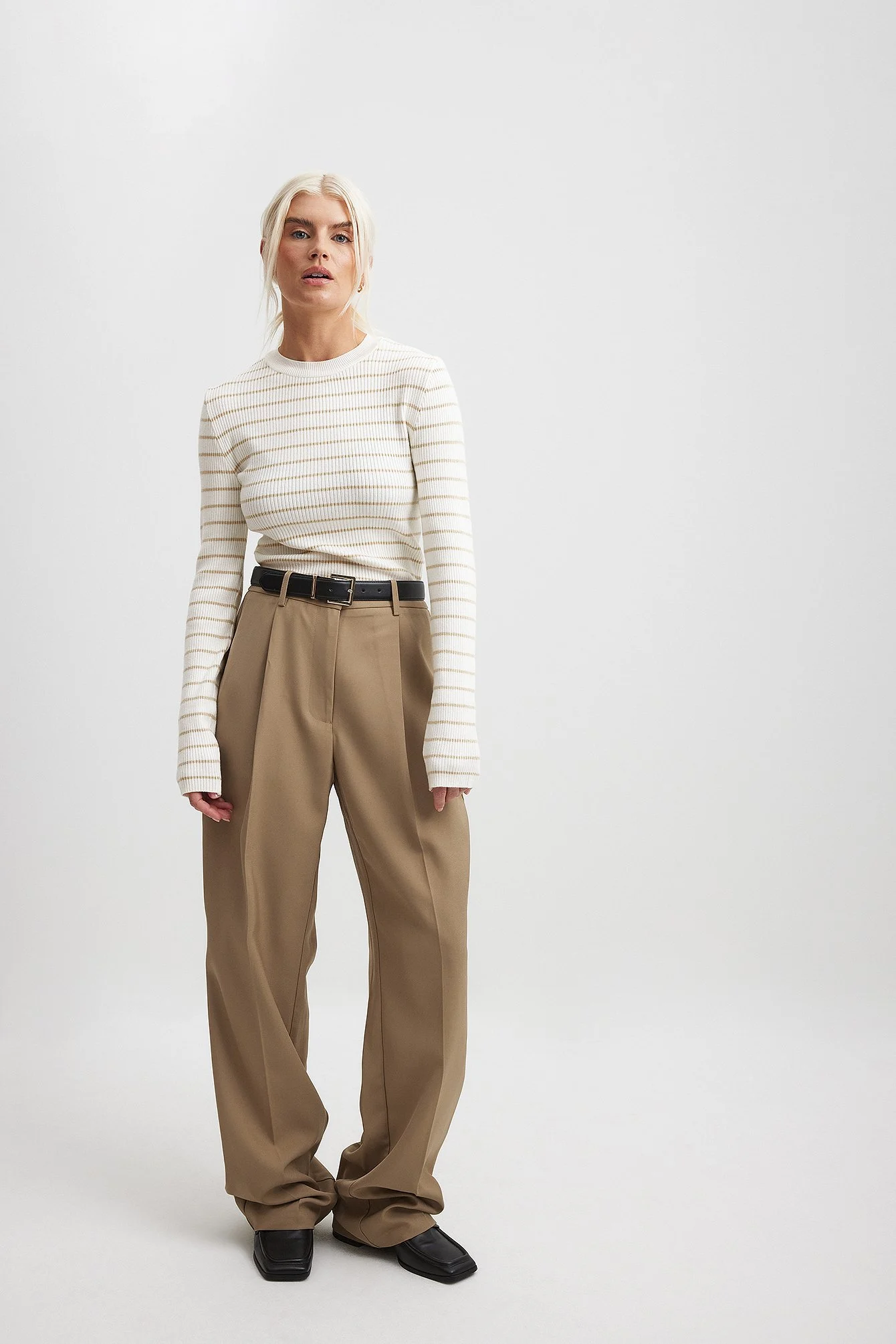 Gerippter Pullover