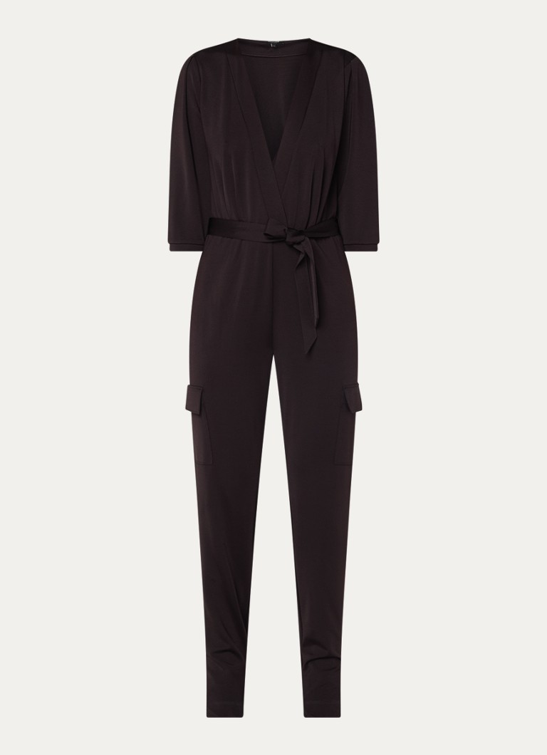 Claudia Sträter Tapered fit jumpsuit with side pockets and tie belt