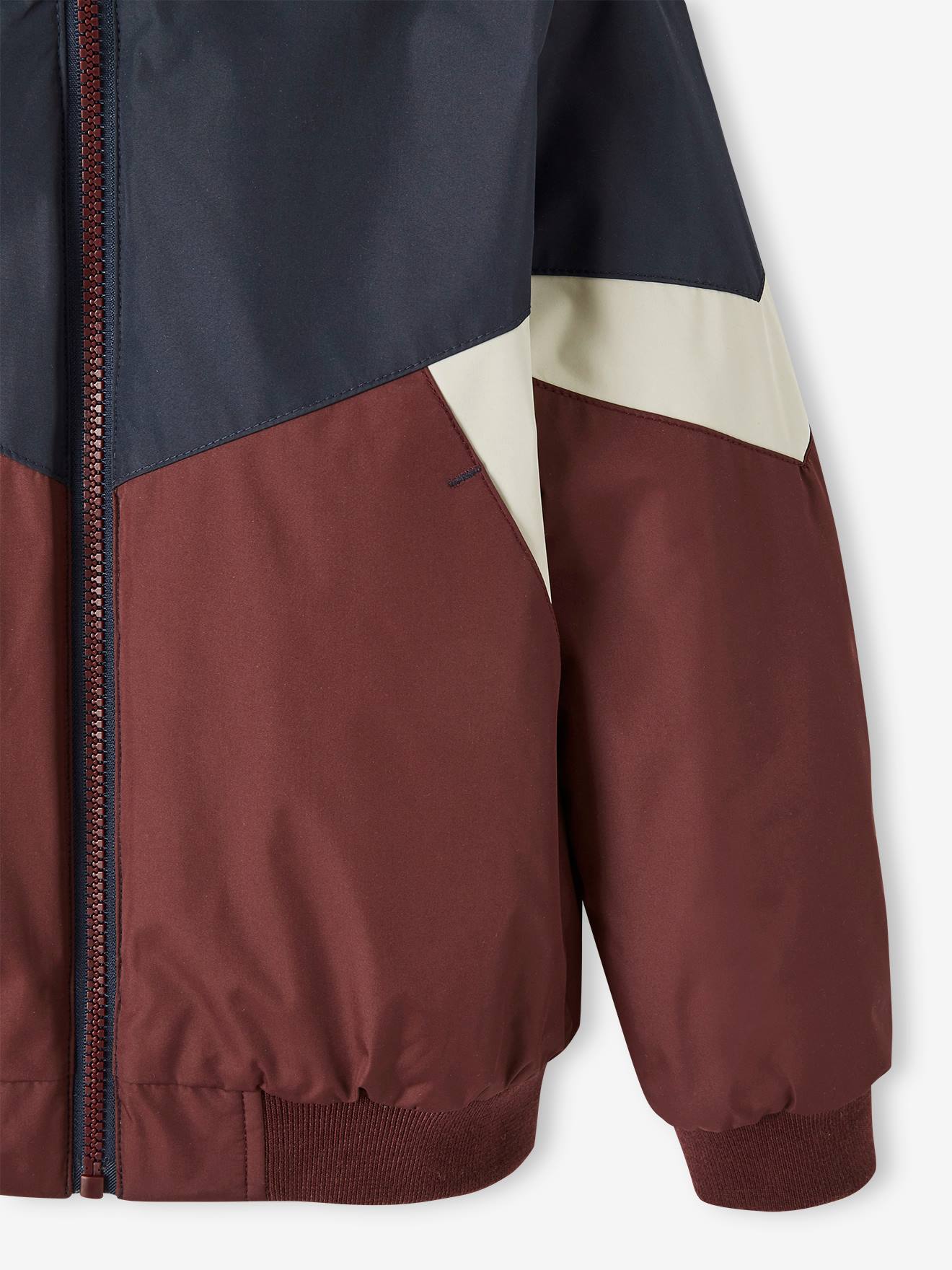 Blouson coupe-vent colorblock garçon colorblock chamois