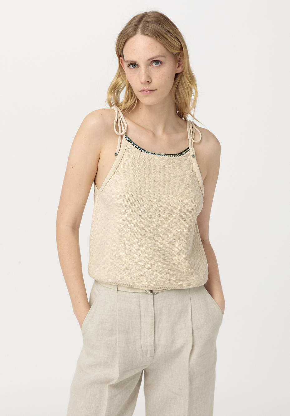 Re-Purpose Stricktop aus Bio-Baumwolle mit Kapok