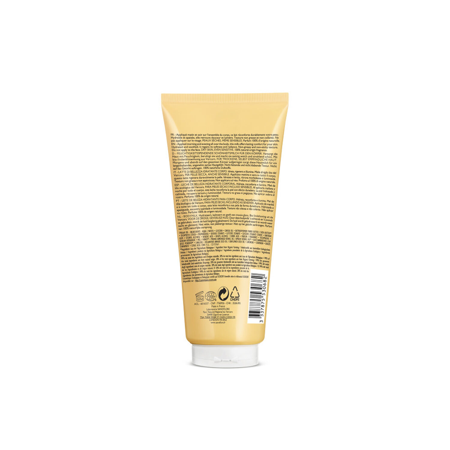 Sanoflore Miel Suprême Lait Hydratant Corps 200 ml