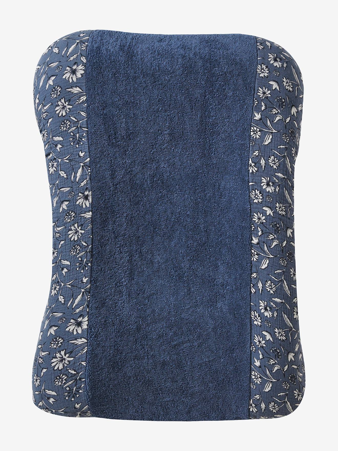 Vertbaudet Wickelunterlagen-Schonbezug, Musselin/Frottee Oeko-Tex, personalisierbar - aquamarin