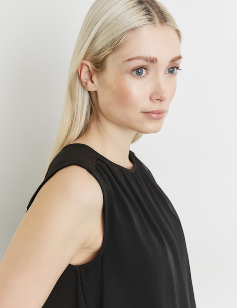 Blusentop mit Chiffon-Layer