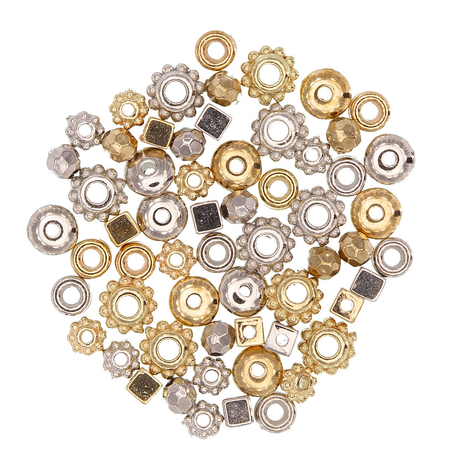Zwischenteile, silber und gold, 60 Stück