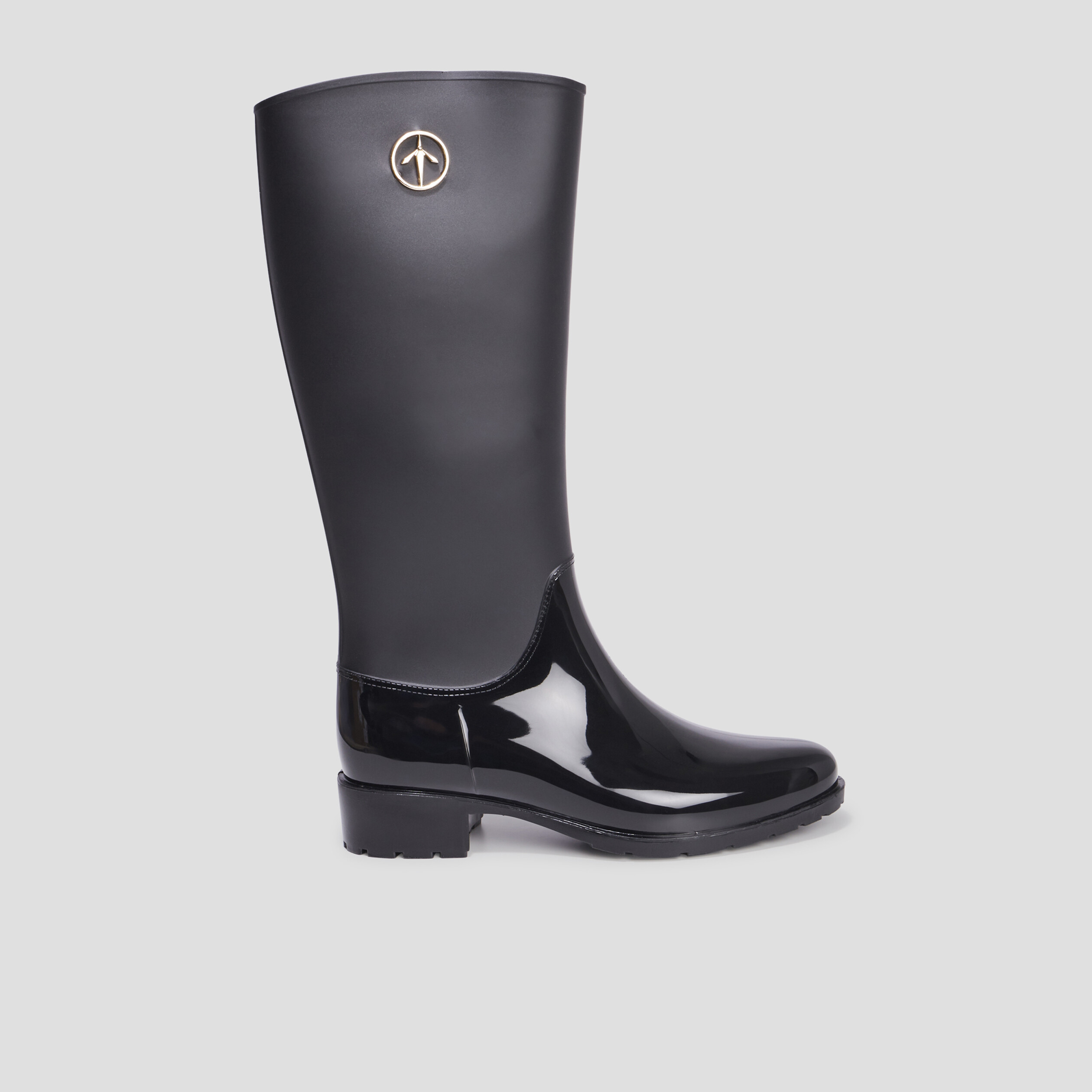 Bottes de pluie cavalières Mosquitos noir femme | La Halle