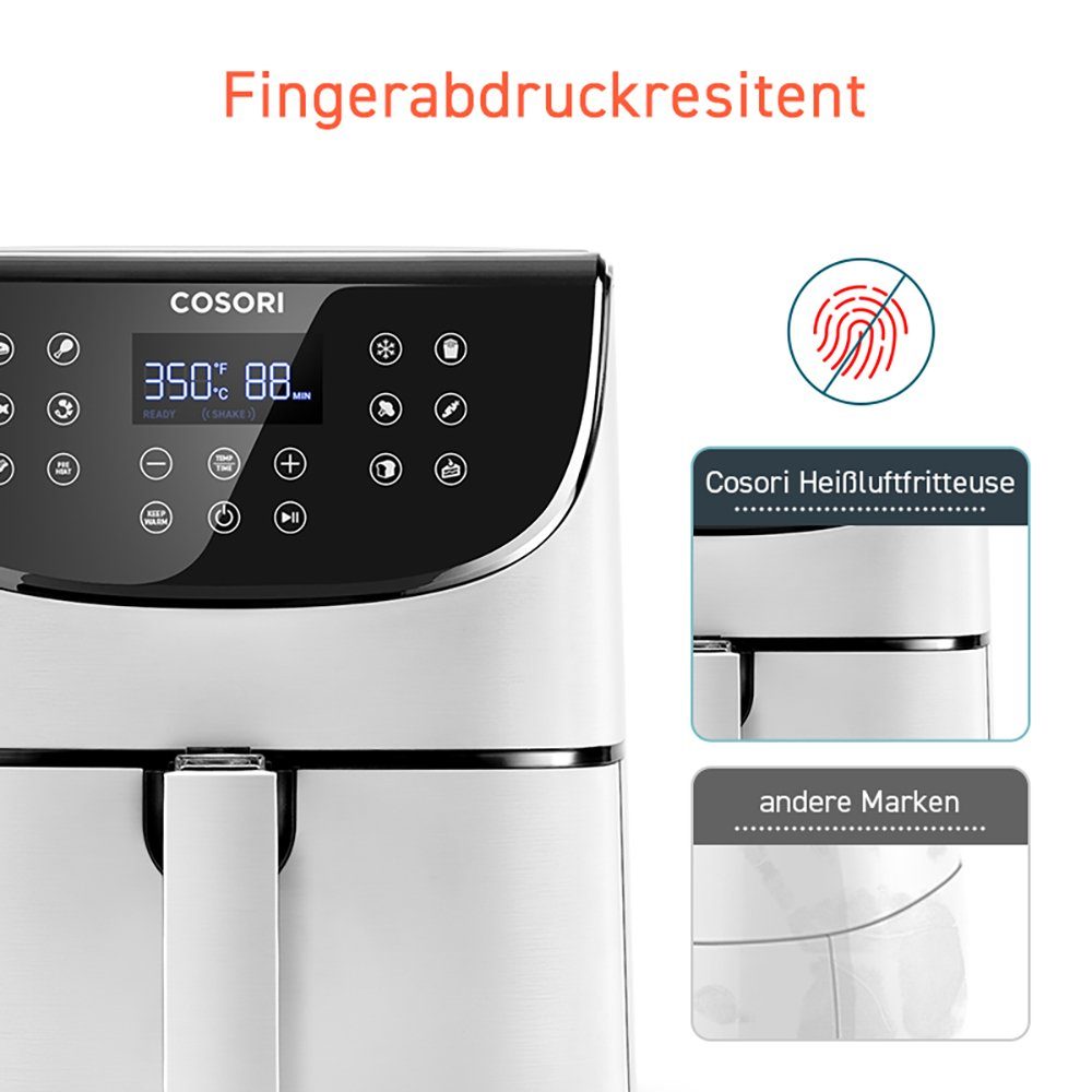 Cosori Heißluftfritteuse - Premium 5.5L XXL Heißluftfritteusen-Set, 1700 W