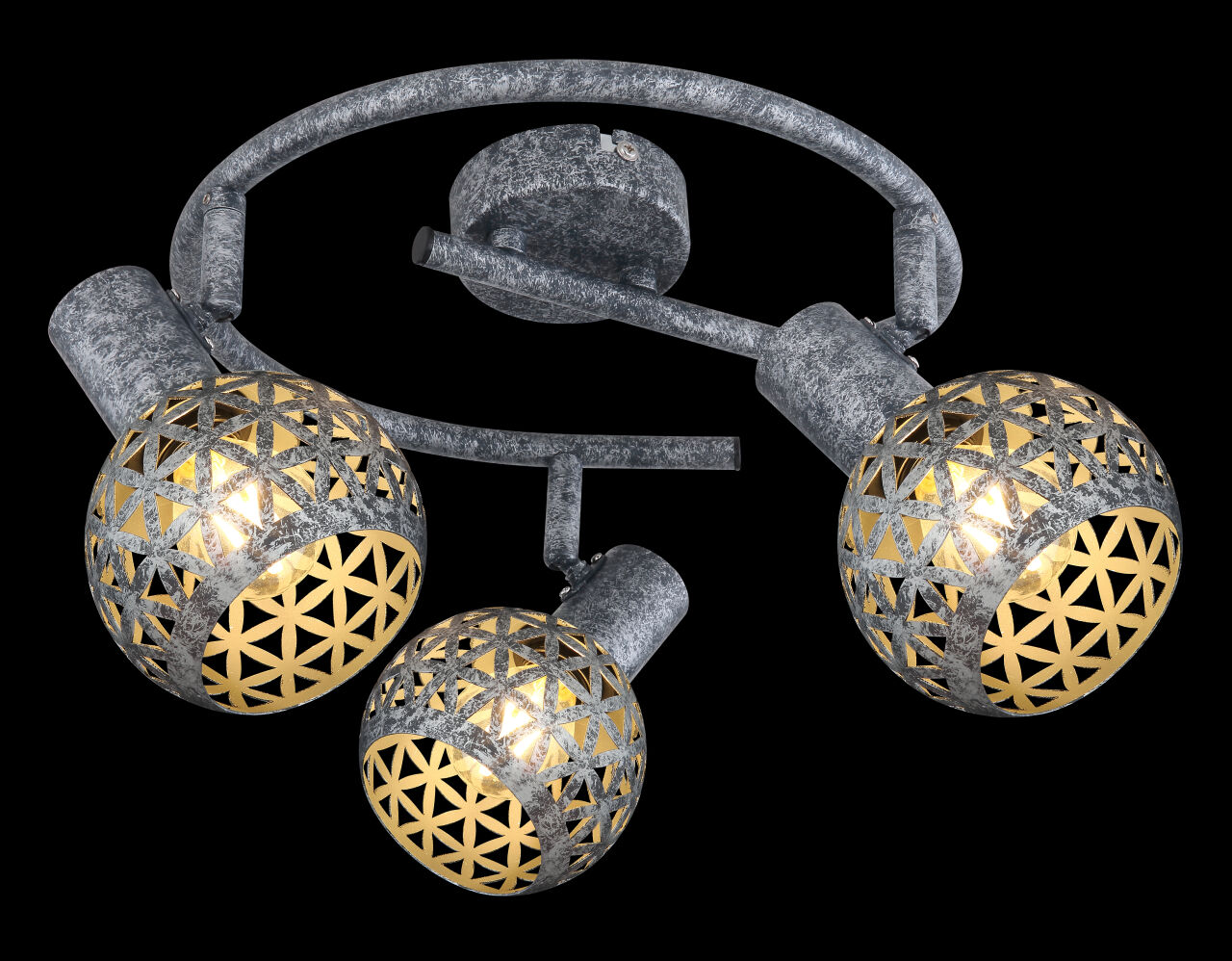 Globo Lighting - LELA - Strahler Metall grau, 3x E14