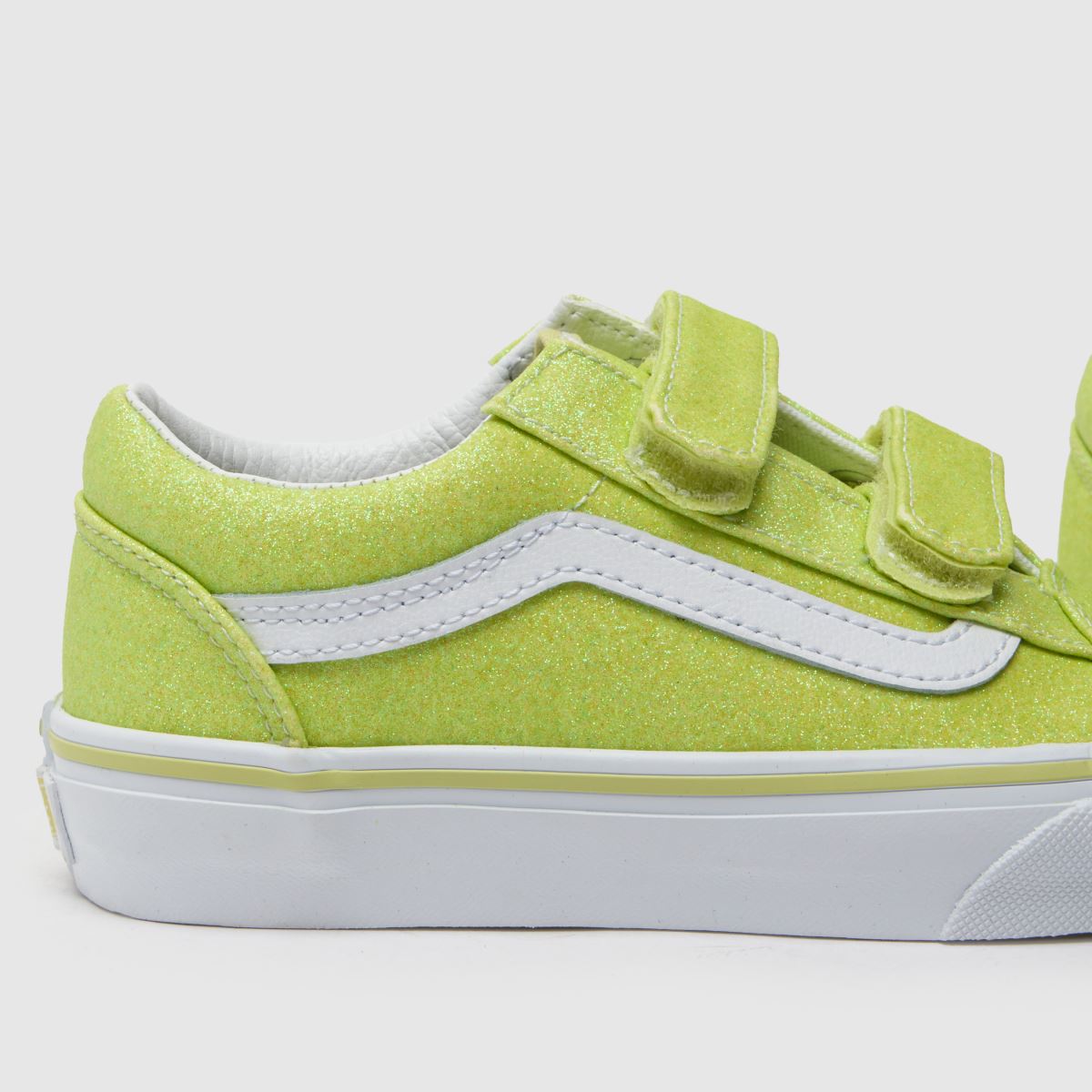 Vans lime old skool v glitter flickor junior träningsskor
