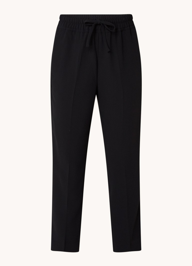 Pantaloni Reiss Hailey cu talie înaltă, croială slim, lungime scurtă și buzunare laterale.