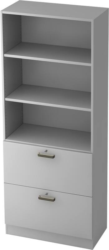 Hammerbacher Future Melaminharzbeschichtete Spanplatte Aktenschrank 2 Fachböden 800 x 420 x 2.004 mm