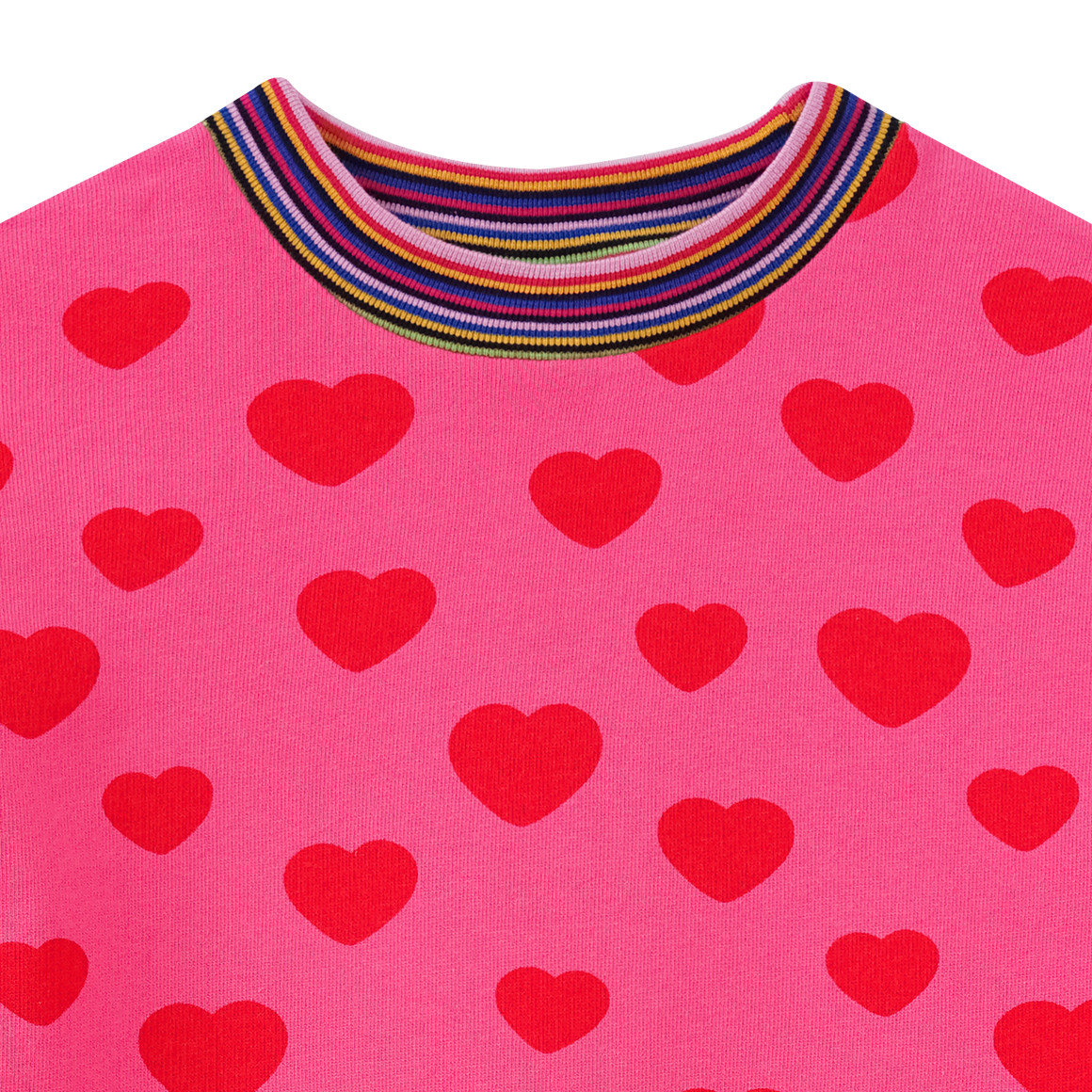 Mädchen Sweatkleid mit Herz-Print