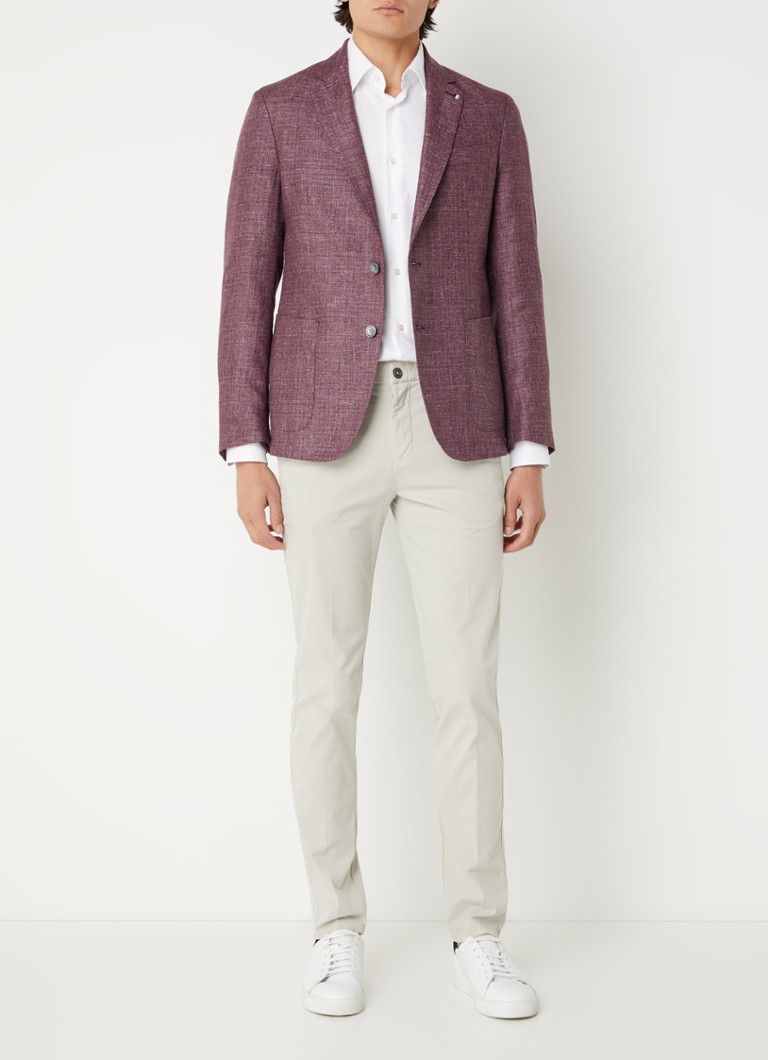 Pantaloni chino Profumo slim fit cu buzunare laterale