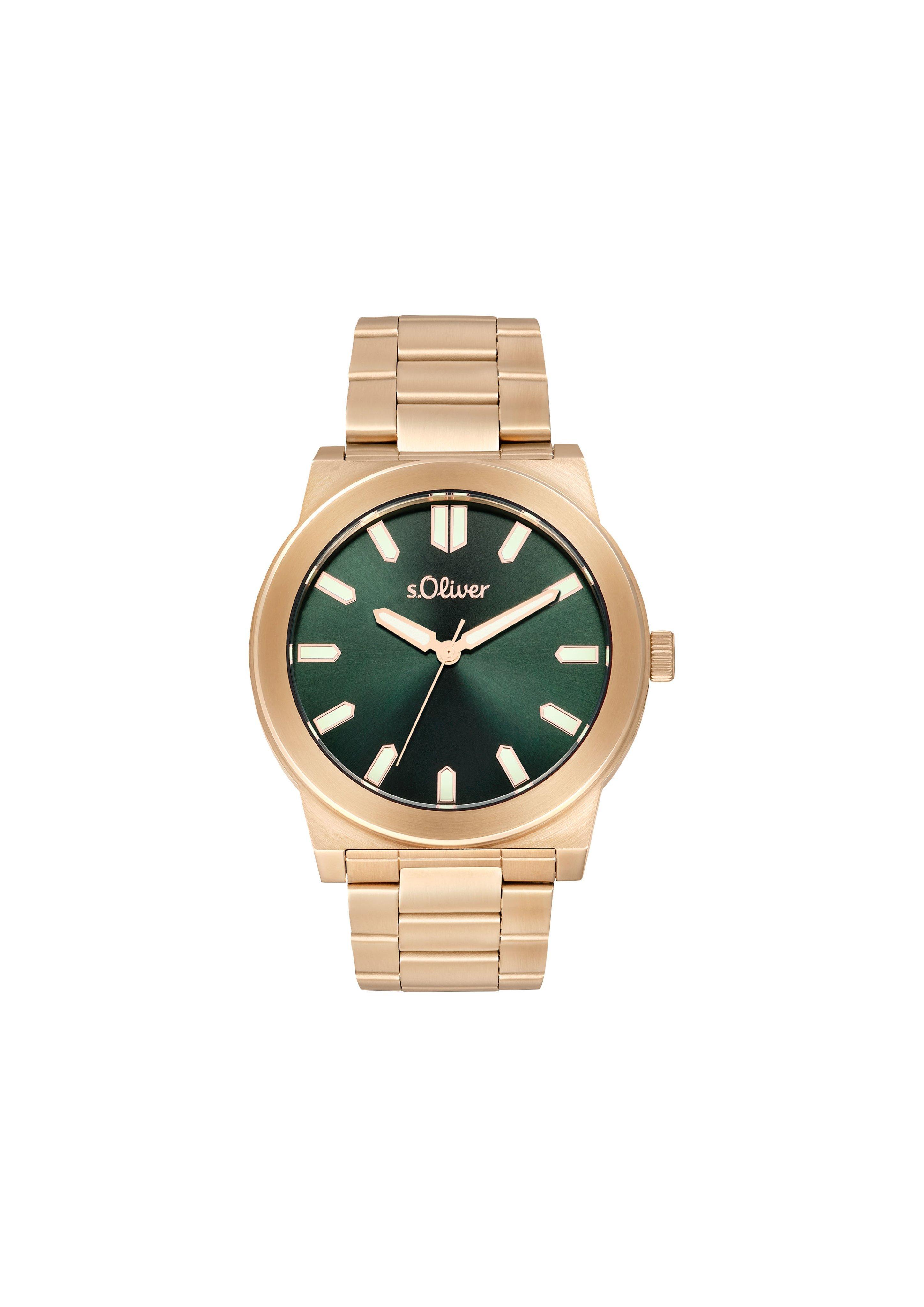 Goldene Armbanduhr mit Metallband  6009548-19B0