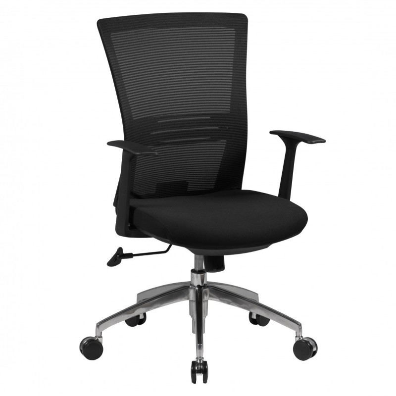 Amstyle Bürostuhl Baseline Schwarz Schreibtischstuhl Chefsessel Drehstuhl mit Synchronmechanik & Armlehnen