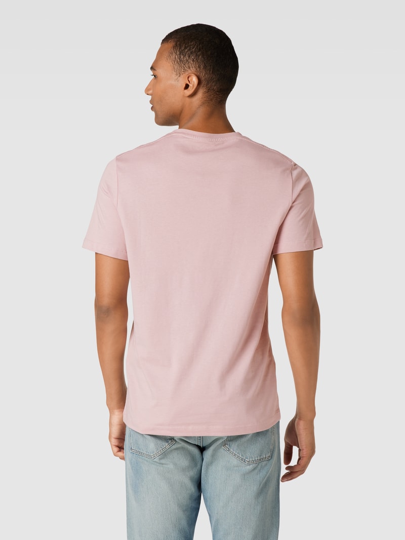 T-Shirt mit Label-Print in pink