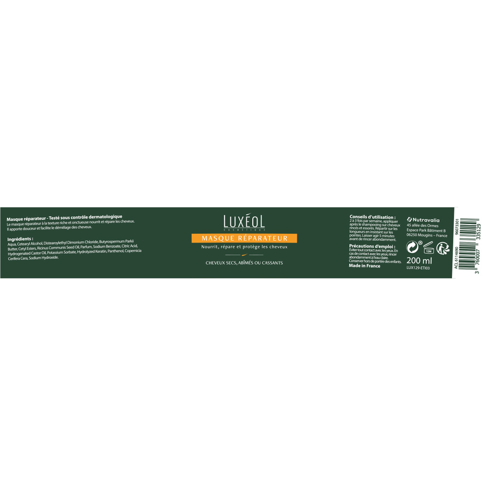 Luxéol Luxéol Masque Réparateur Cosmétique