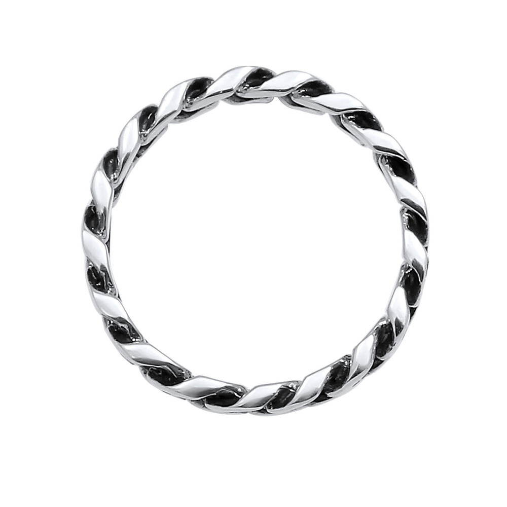Elli Elli Bague Femmes Nœud Infini Torsadé en Argent Sterling 925 Bague
