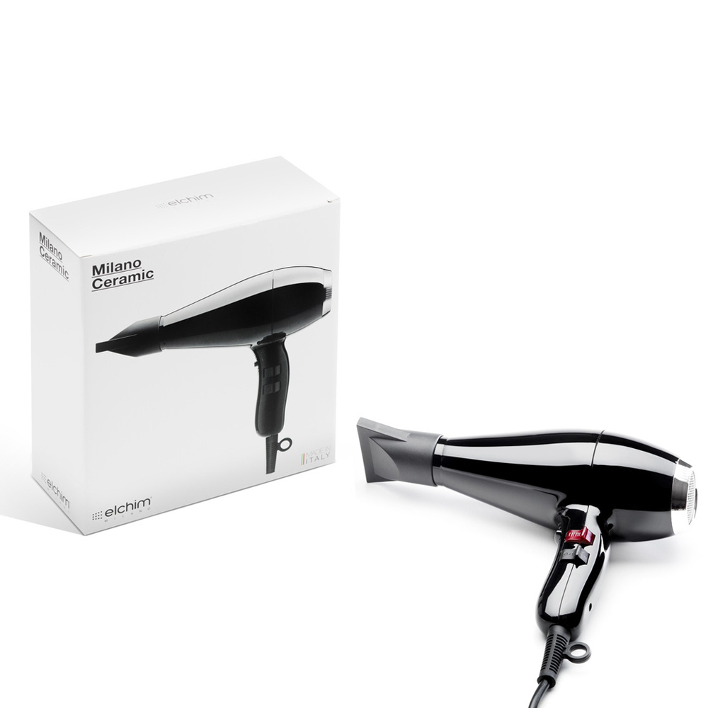 elchim Milano Noir & Argent Sèche-cheveux