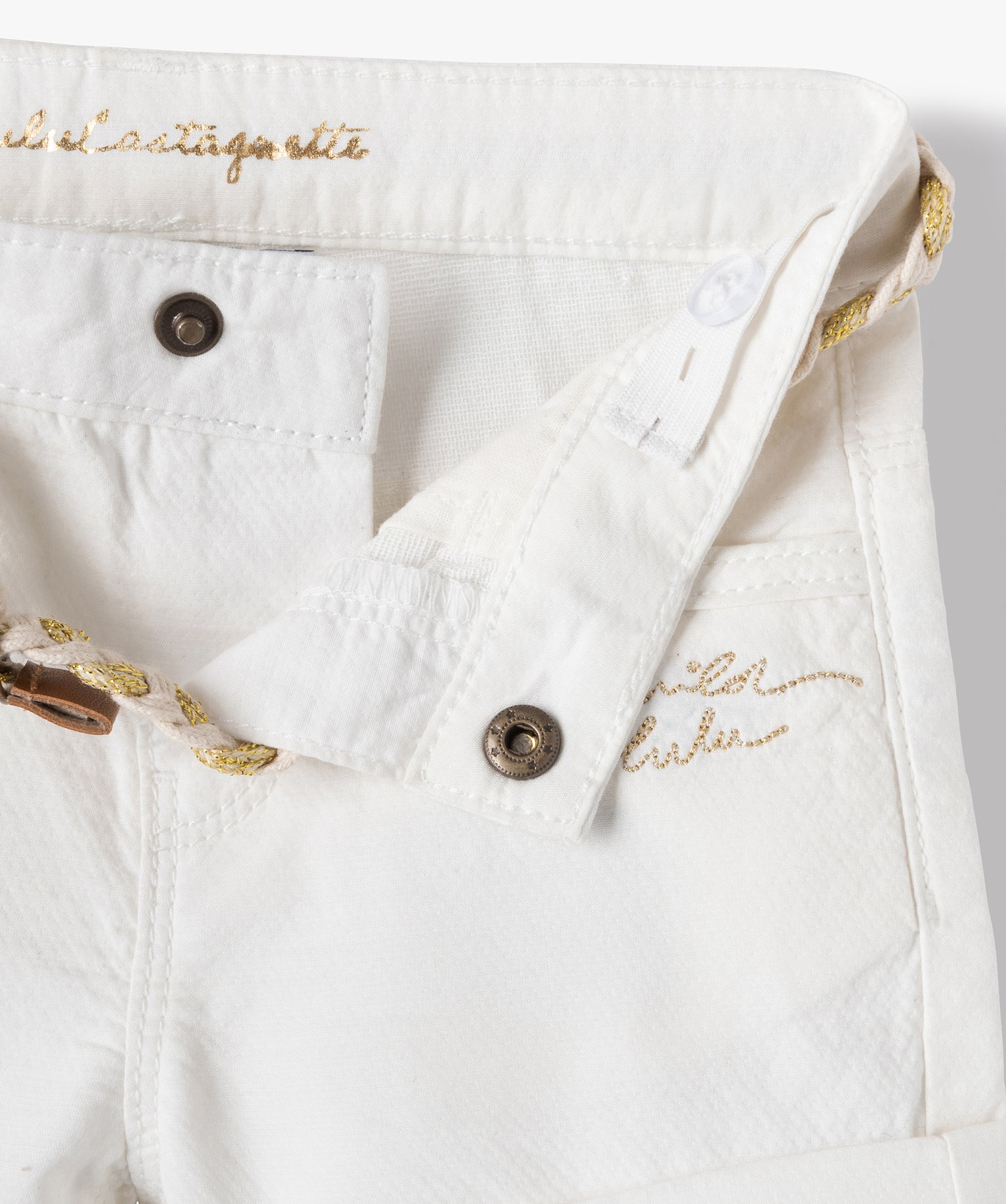 Short bébé fille avec ceinture pailletée – LuluCastagnette ecru | GEMO