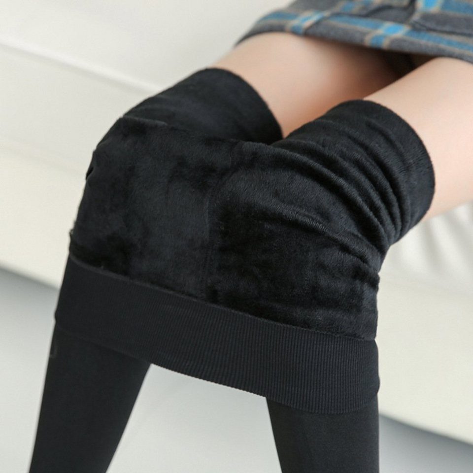 Daisred Thermoleggings Damen Thermo Strumpfhose Leggings mit Innenfleece