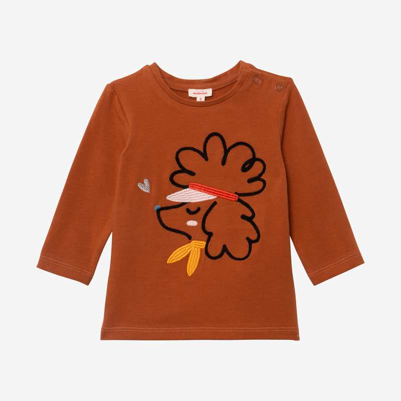 Tee-shirt bébé fille brodé chien Catimini