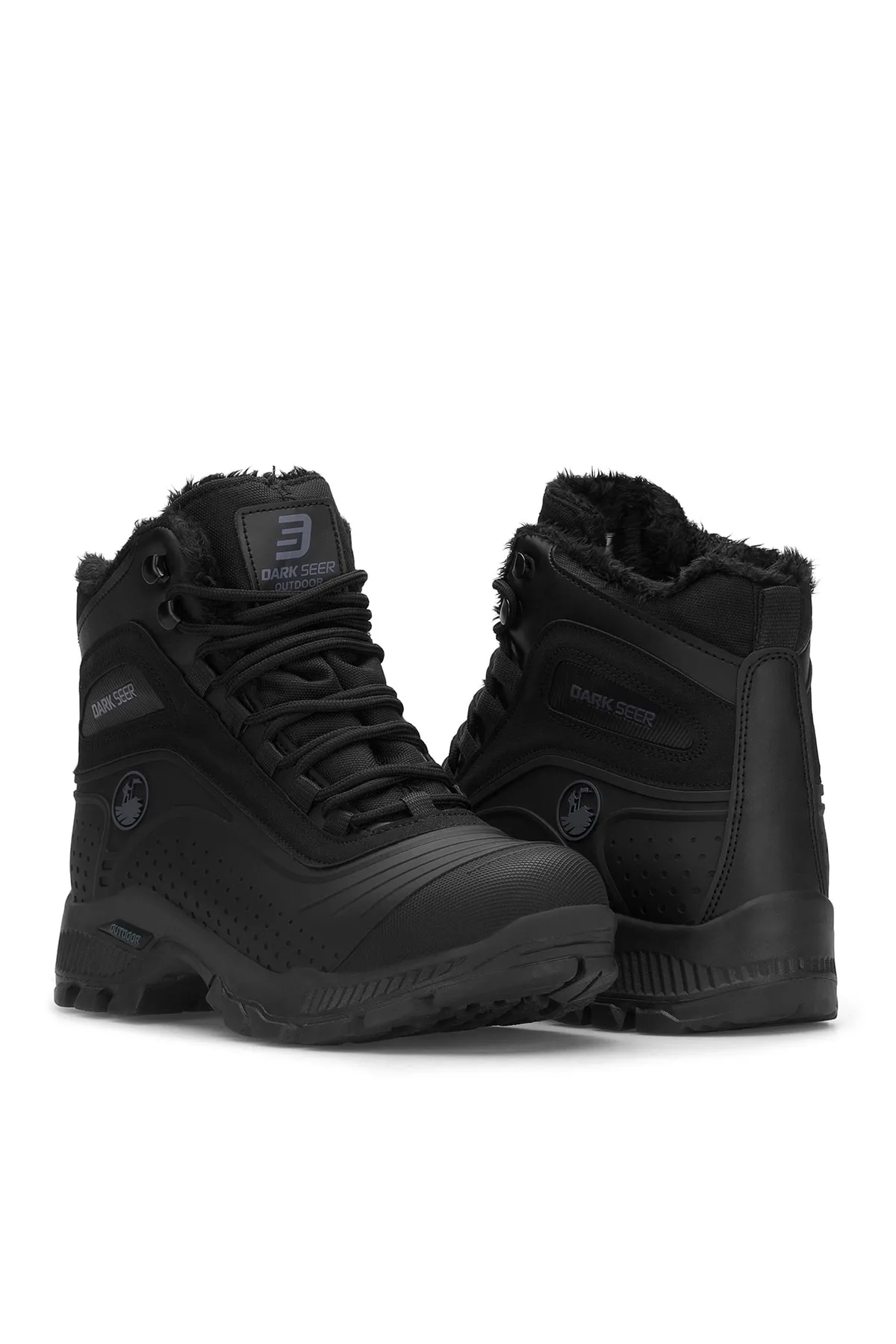 DARK SEER  Schwarze schwarze Unisex-Outdoor-Trekkingstiefel
