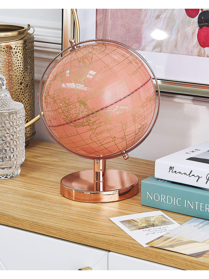 Beliani Globus CABOT in Roségold/Rosa - (W) 22 x (H) 28 x (L) 22 cm günstig kaufen onesize