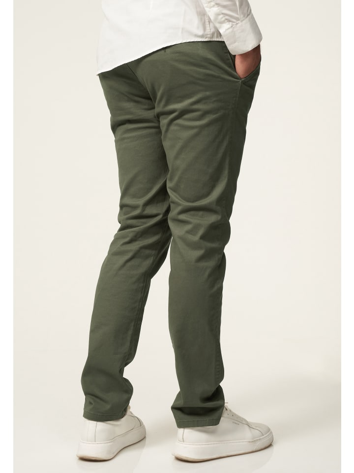 DAILY COTTON Chinohose - DCPROVO Chino Hose Elastische Jeans Stoffhose Slim-Fit in Khaki günstig kaufen