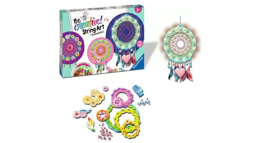 Ravensburger Beschäftigung - BeCreative String Art Dreamcatcher - Bastelset