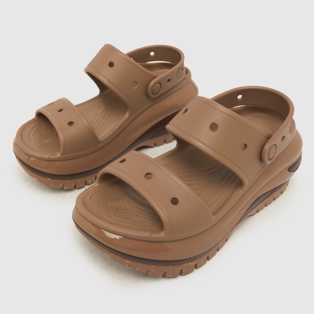 Crocs Mega Crush szandál barna színben