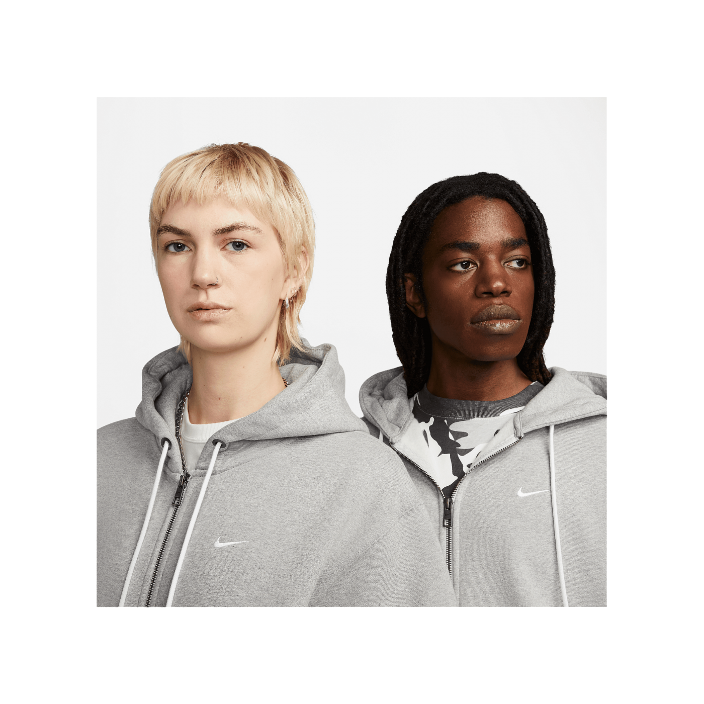 Nike Solo Swoosh Kapuzenjacke Grau F063