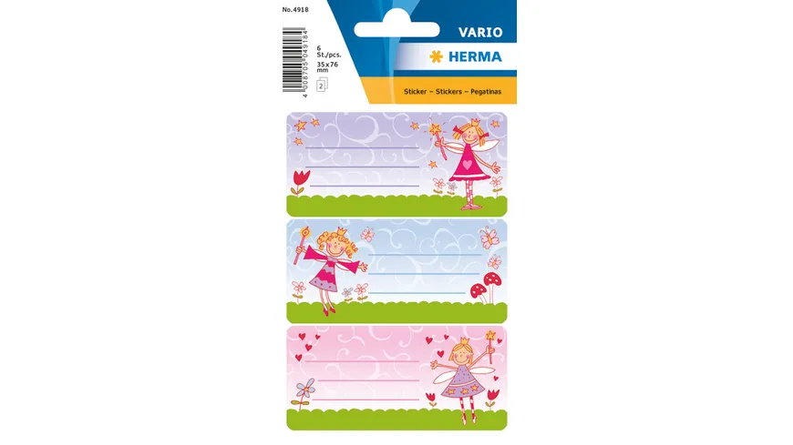 VARIO Schuletiketten Prinzessin Glitter