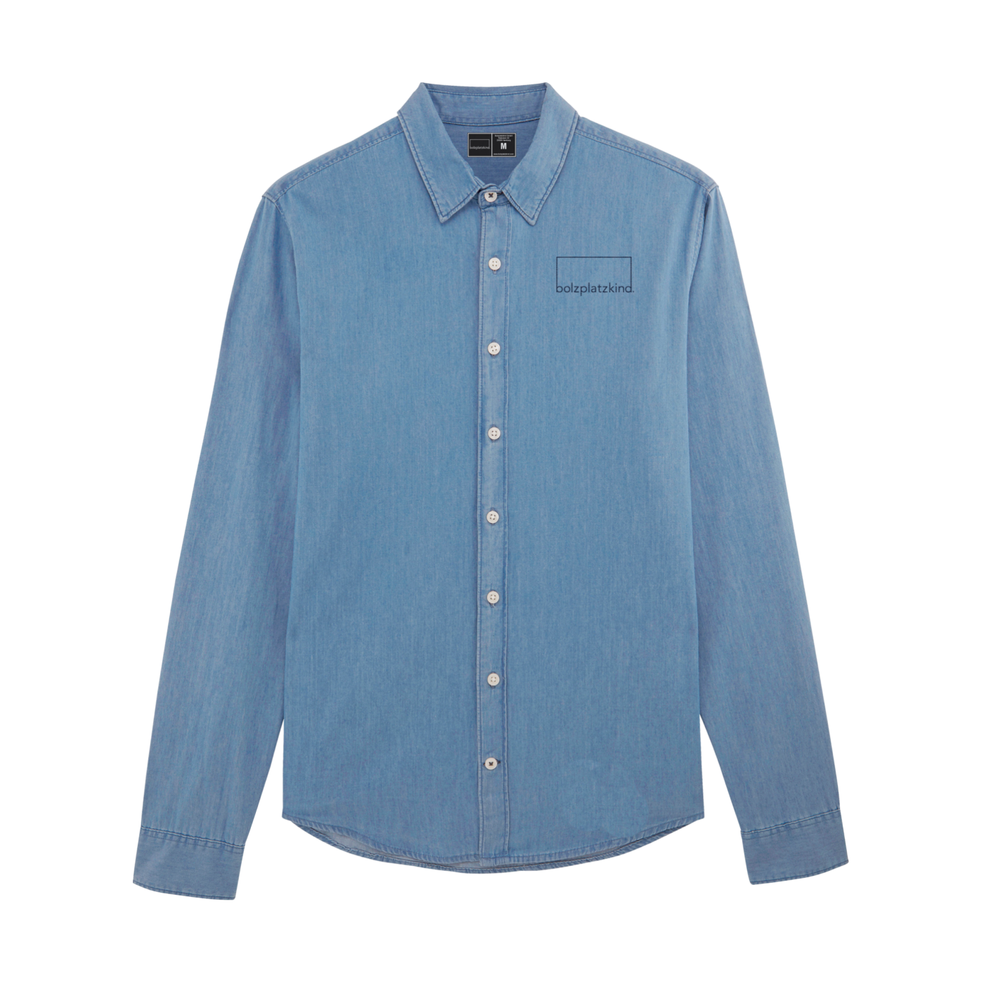 Bolzplatzkind "Around The World" Jeanshemd Blau