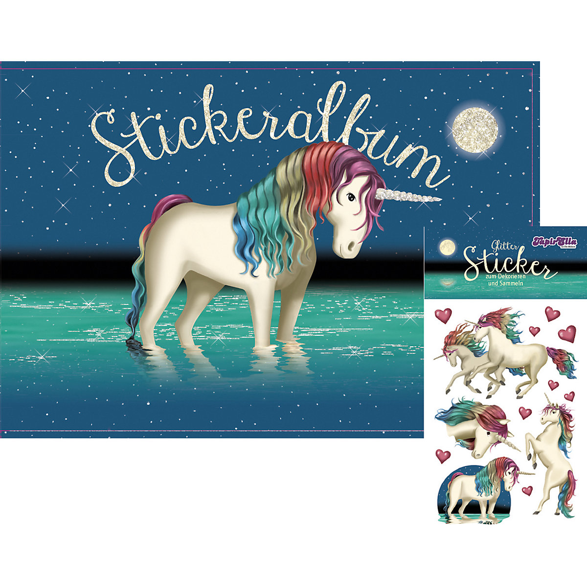 Stickeralbum Einhorn Lunabelle, inkl. Sticker