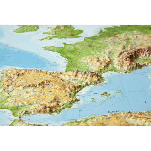 Reliefkarte Europa Gross 1 : 8 000 000 - Karte
