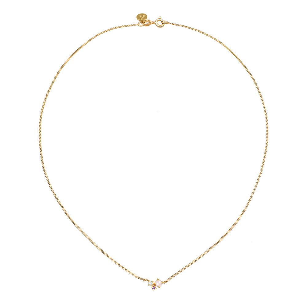 Elli PREMIUM Elli PREMIUM Collier Pendentif pour dames avec améthyste en quartz rose et pierre collier