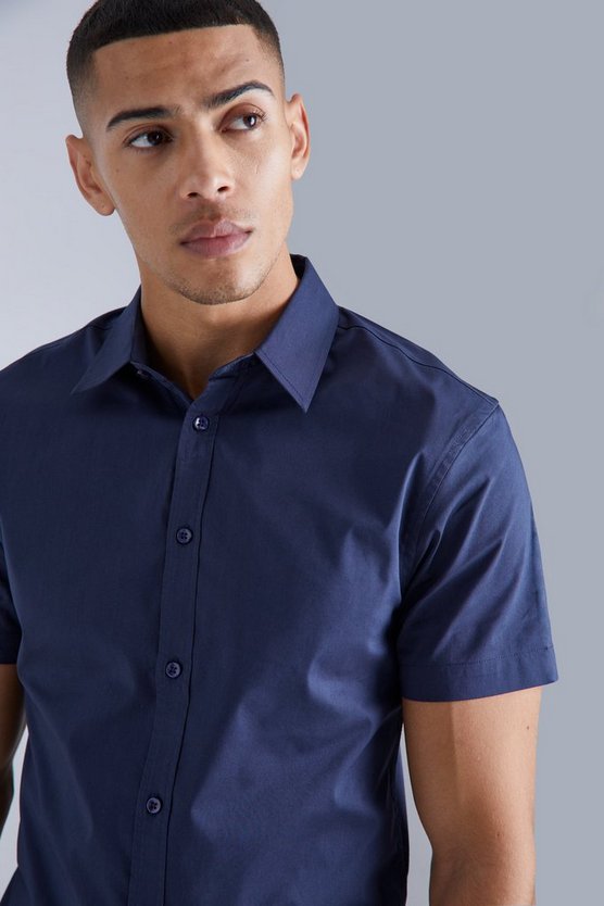 Kurzärmliges Slim-Fit Hemd