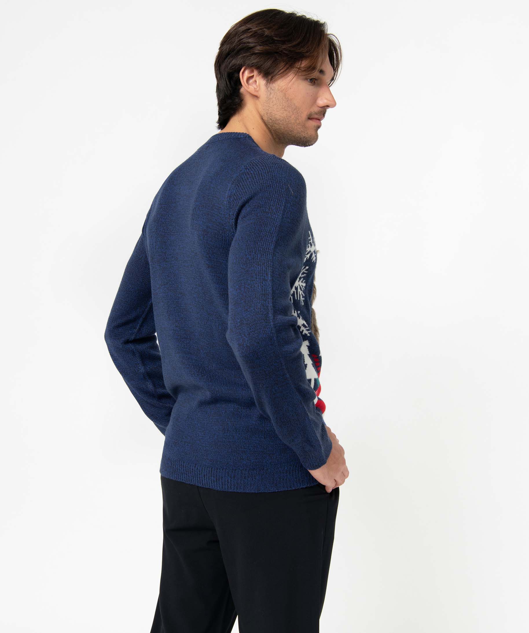 Pull de Nol homme avec motif peluche bleu fonce | GEMO