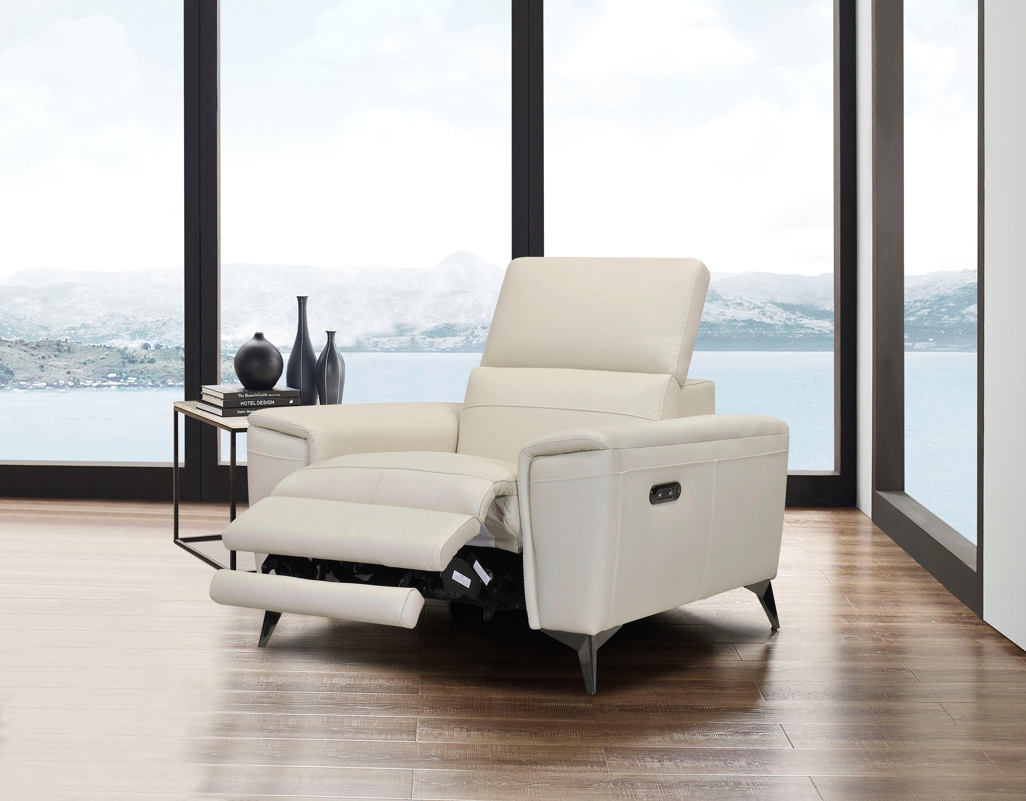 Places of Style Sessel Theron, elektrische Relaxfunktion, USB-Anschluss, manuelle Kopfteilverstellung
