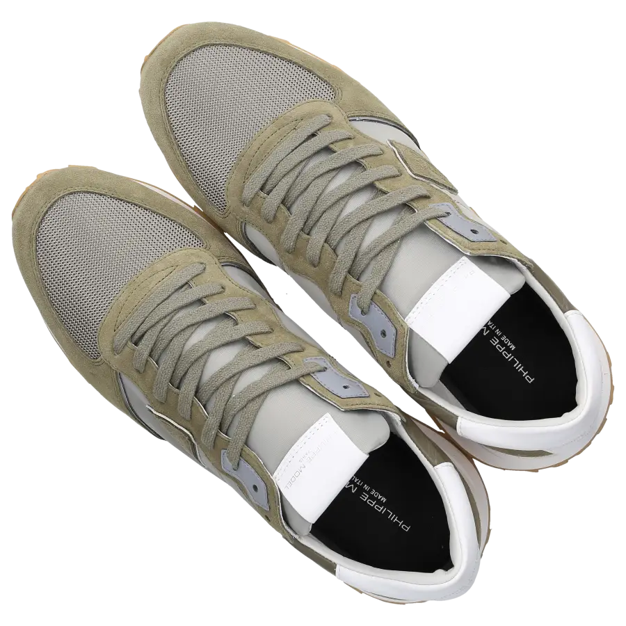 Philippe Model - Sneaker low TROPEZ HAUTE Veloursleder Textil - grün