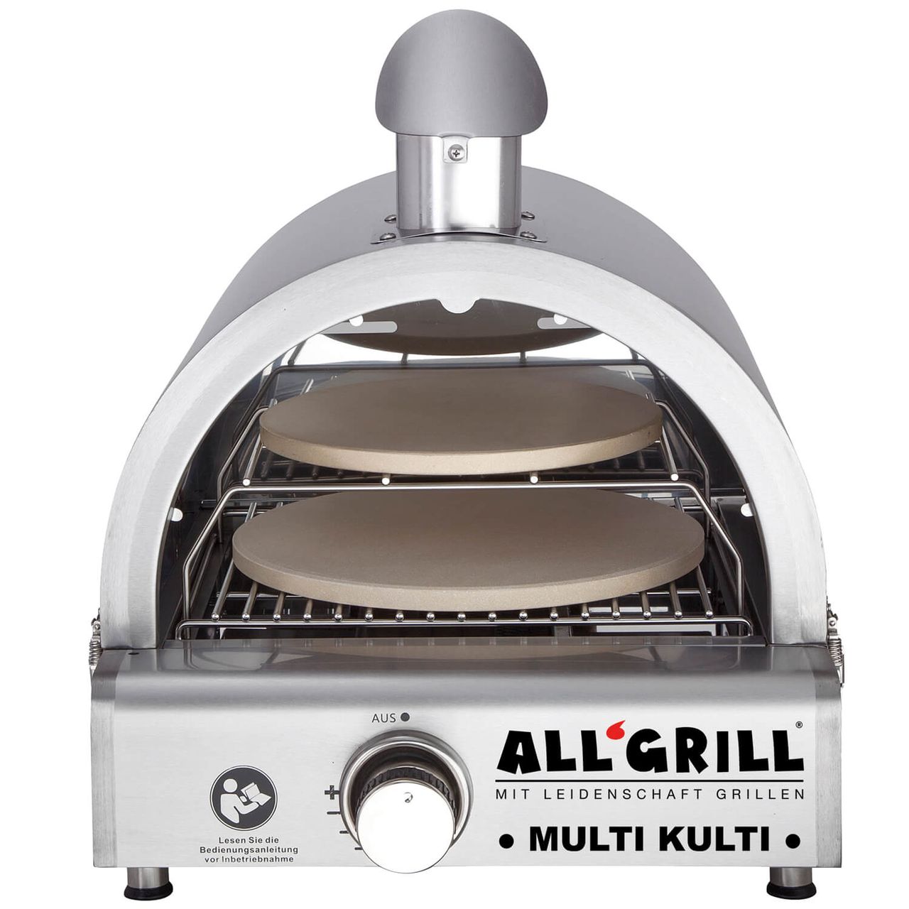PaellaWorld International Paella World Pizza-Rack für alle Multi-Kulti Grill-Systeme Edelstahl 2 Pizzen 26 cm x 34,5 cm 26 cm x 26,5 cm 10cm