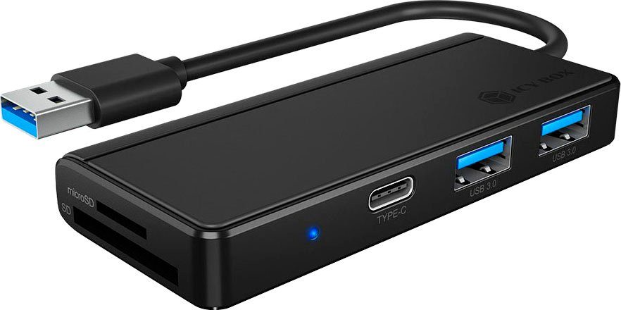 ICY BOX USB 3.0 Type-A Hub & Kartenleser Computer-Adapter