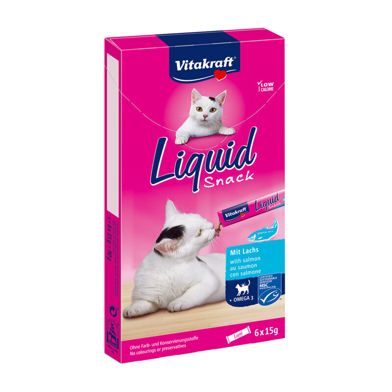 Vitakraft Snacks Vitakraft Cat Liquid-Snack 11x6 Stück Lachs & Omega 3